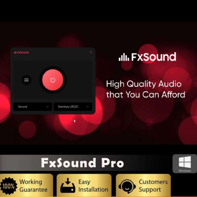 FxSound Pro + Lifetime Subscription Headphones & Speaker Equalizer [PC