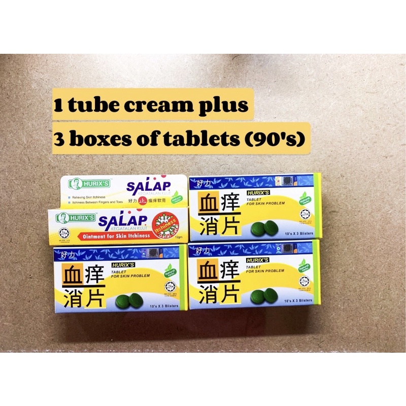 Hurix Skin Problem Tablet Treatment Set For Eczema ekzema Psoriasis