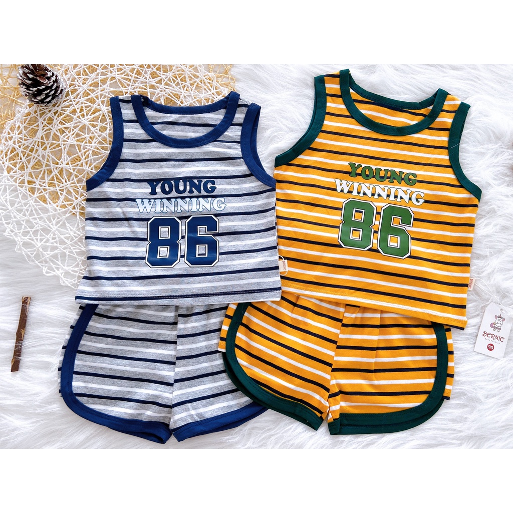 Summer tank top for baby new model 2022, soft and cool cotton boy set