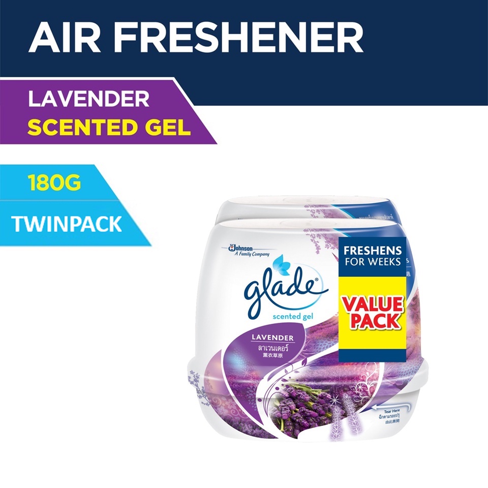 Glade Scented Gel Lavender (180g) [Twinpack] Shopee Malaysia