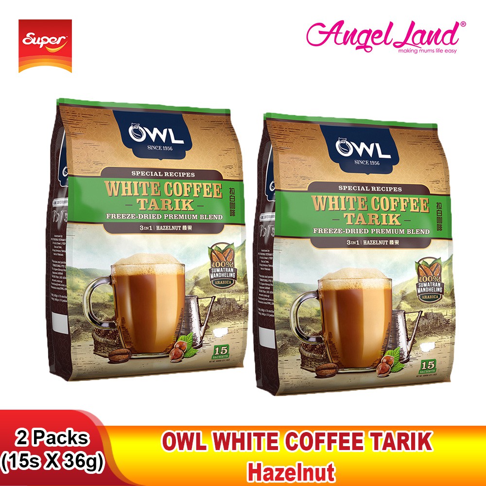 OWL WHITE COFFEE TARIK (36g x 15s) Original/Hazelnut/Coconut Sugar