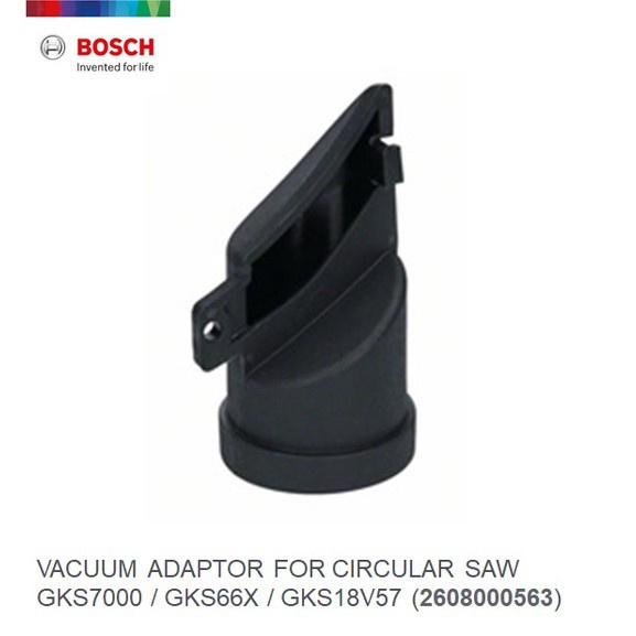 Bosch Vacuum Adapter For Circular Saw GKS7000 / GKS66X / GKS18V57