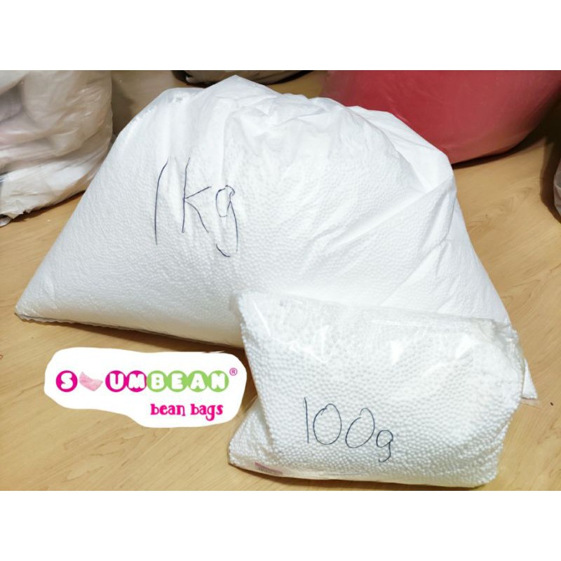 [100g] CHEAPEST READY STOCK 5KG 1KG 100G BAG BEAN BAG REFILL FILLER