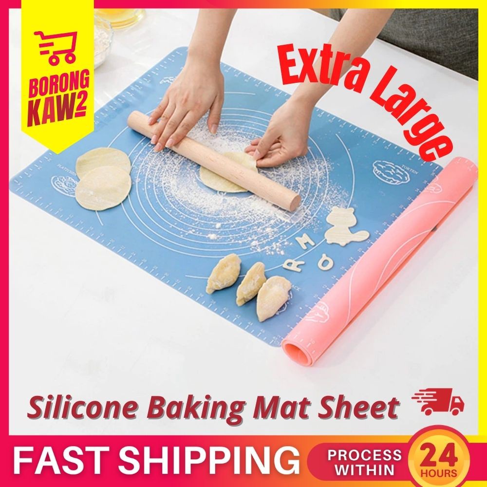 LARGE SIZE Silicone Baking Mat Silicone Kneading Mat Pastry Rolling Dough With Measurements Non