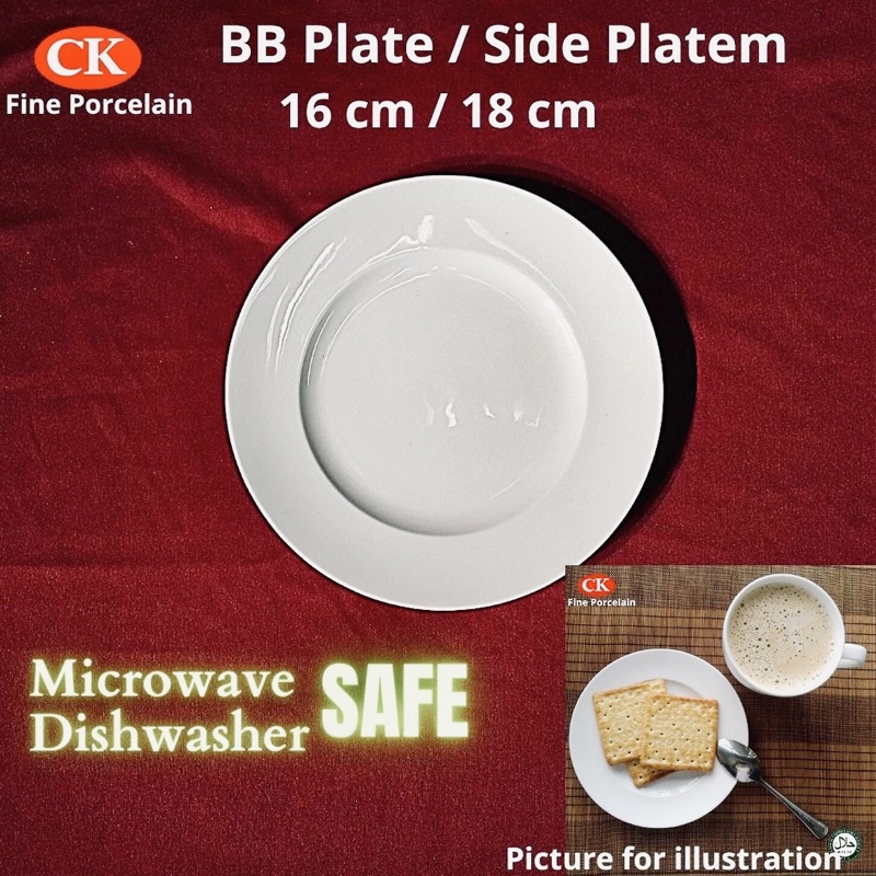 CK Porcelain, 6" BB Plate / Siri W / Porcelain Bread and Butter Plate