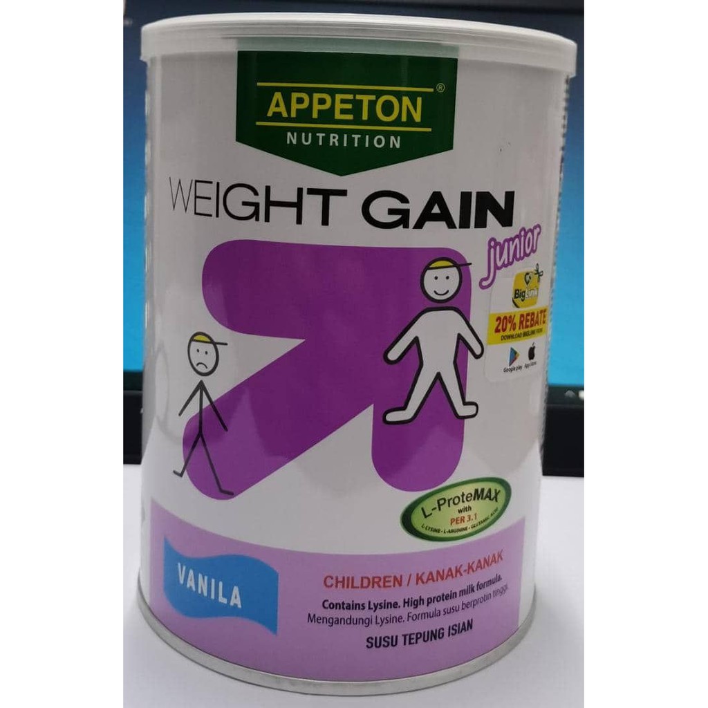 APPETON WEIGHT GAIN JUNIORVANILLA 450GM (EXP05/24) Shopee Malaysia