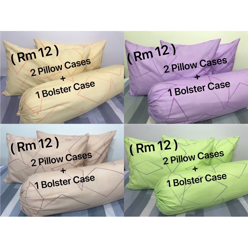 Pillow Case & Bolster Sets (READY STOCK) Shopee Malaysia