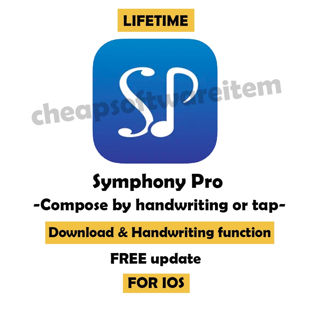 Symphony Pro Music notation app with handwriting function (FOR IOS