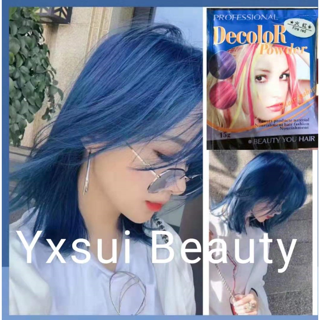 Blue Decolor Powder Hair Dye Li High Nutrition Color Bleaching