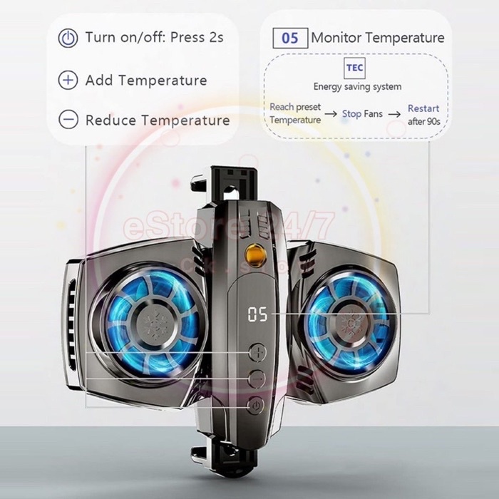 REMAX F7 F7i K4 RT F4 F1 SL 13 Phone Cooler Back USB Type C Cooling Fan