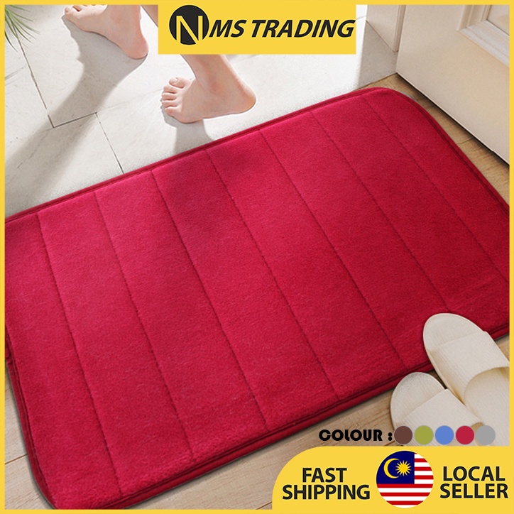 Strong Water Absorption Mats 40*60cm Rug Shaggy Memory Foam Bathroom