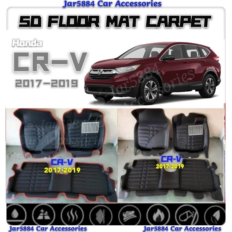 Honda CRV 20172021 5D Car Floor Mat/Carpet Shopee Malaysia