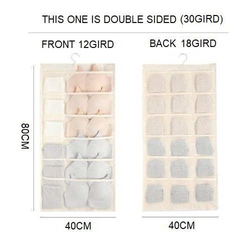 Pockets Clear Clothes Hanging Bag Rack Hanger Shopee Malaysia