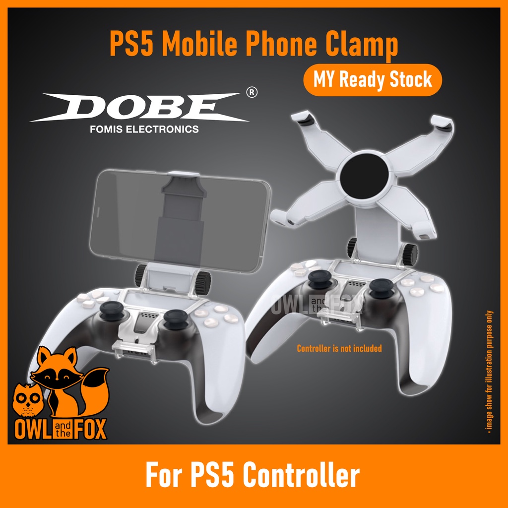 DOBE PS5 Controller DualSense Smart Phone Clamp Clip Holder Grip Mount Stand Bracket Angle