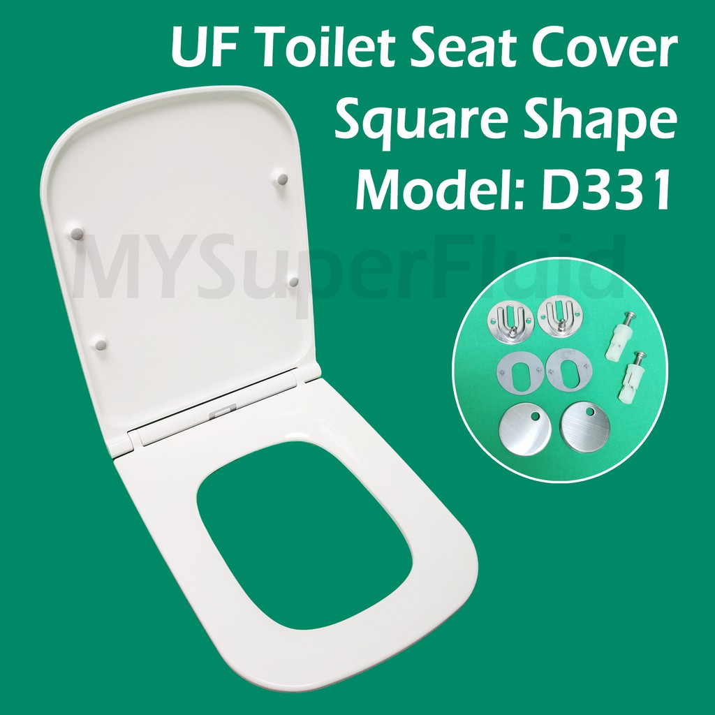 UF Toilet Seat Cover Soft Close Ultra Slim & Flat Seat Cover Square