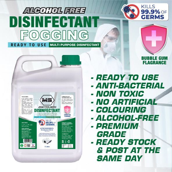 Ms Disinfectant Nano Mist Sanitizer / Fogging Liquid 5 Litres Zero