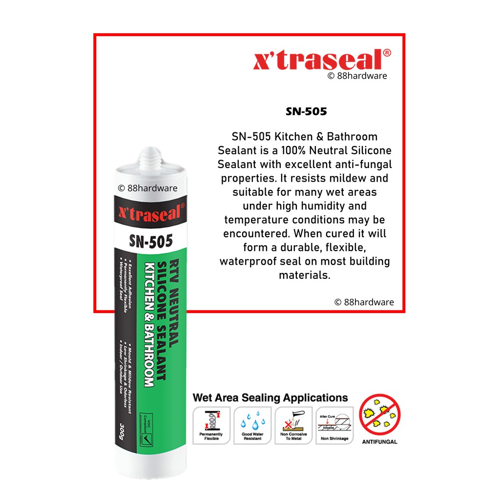 SSJ X'traseal Xtraseal/Antifungal silicone/Xtraseal SN505 Kitchen and