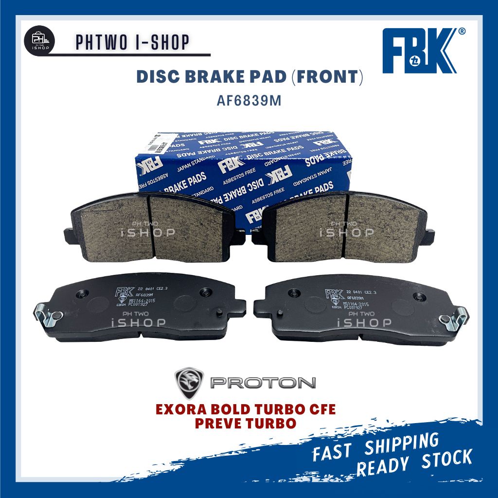 DISC BRAKE PAD (FRONT) PROTON EXORA BOLD TURBO CFE PREVE TURBO FBK