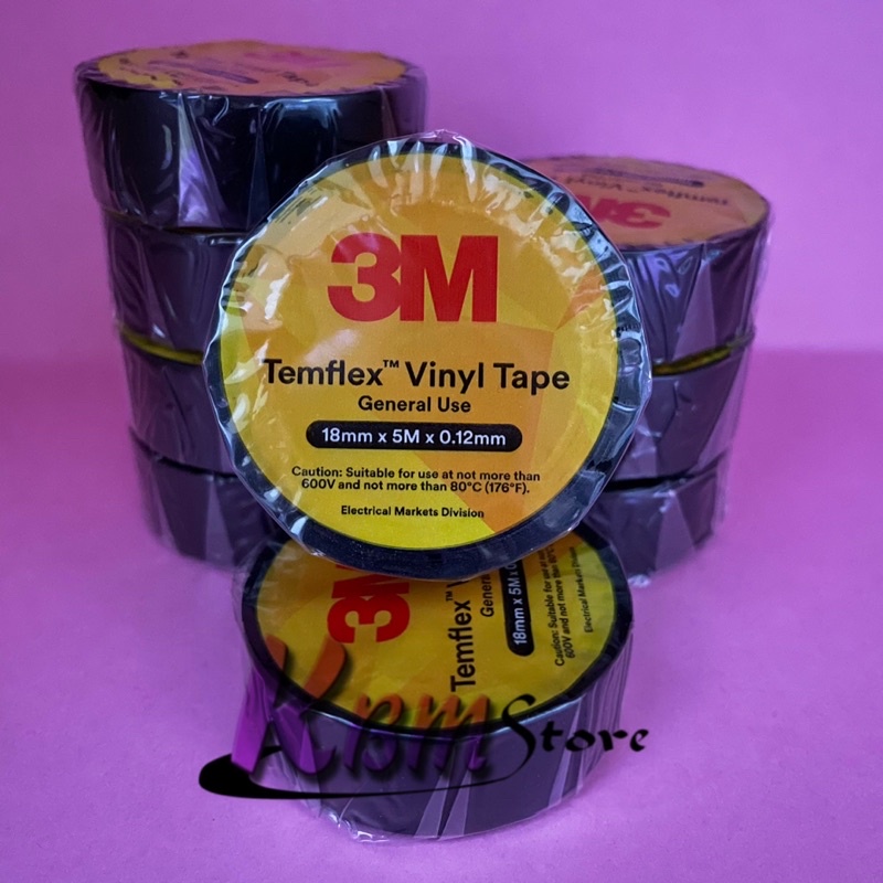(Ready stock) 3M Black Tape/Vinyl Tape/Wire Tape/Wire Black Tape (18mm