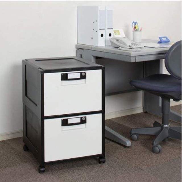 Iris Ohyama 2T Large Heavy Duty Storage Drawer Wheels And Lock Metal