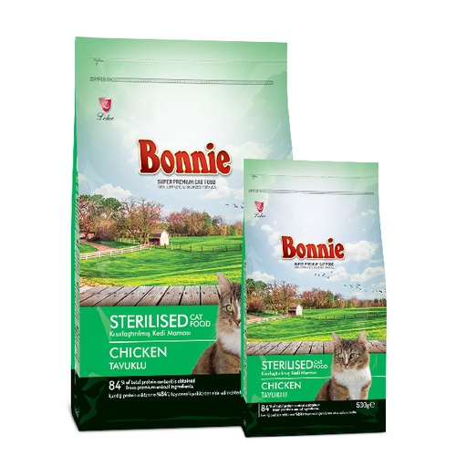 [100 ORIGINAL] 1.5kg BONNIE Sterilised Chicken Super Premium Adult Cat