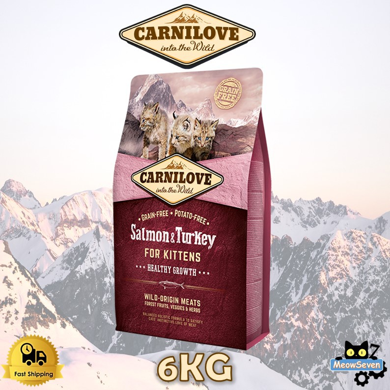 Carnilove Cat Food 6kg (Salmon & Turkey, Duck Pheasant, Carp, Chicken
