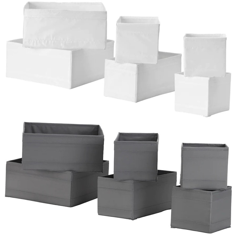 Ikea SKUBB Set of 6 Clothes Organizer Box, Storage Box Shopee Malaysia