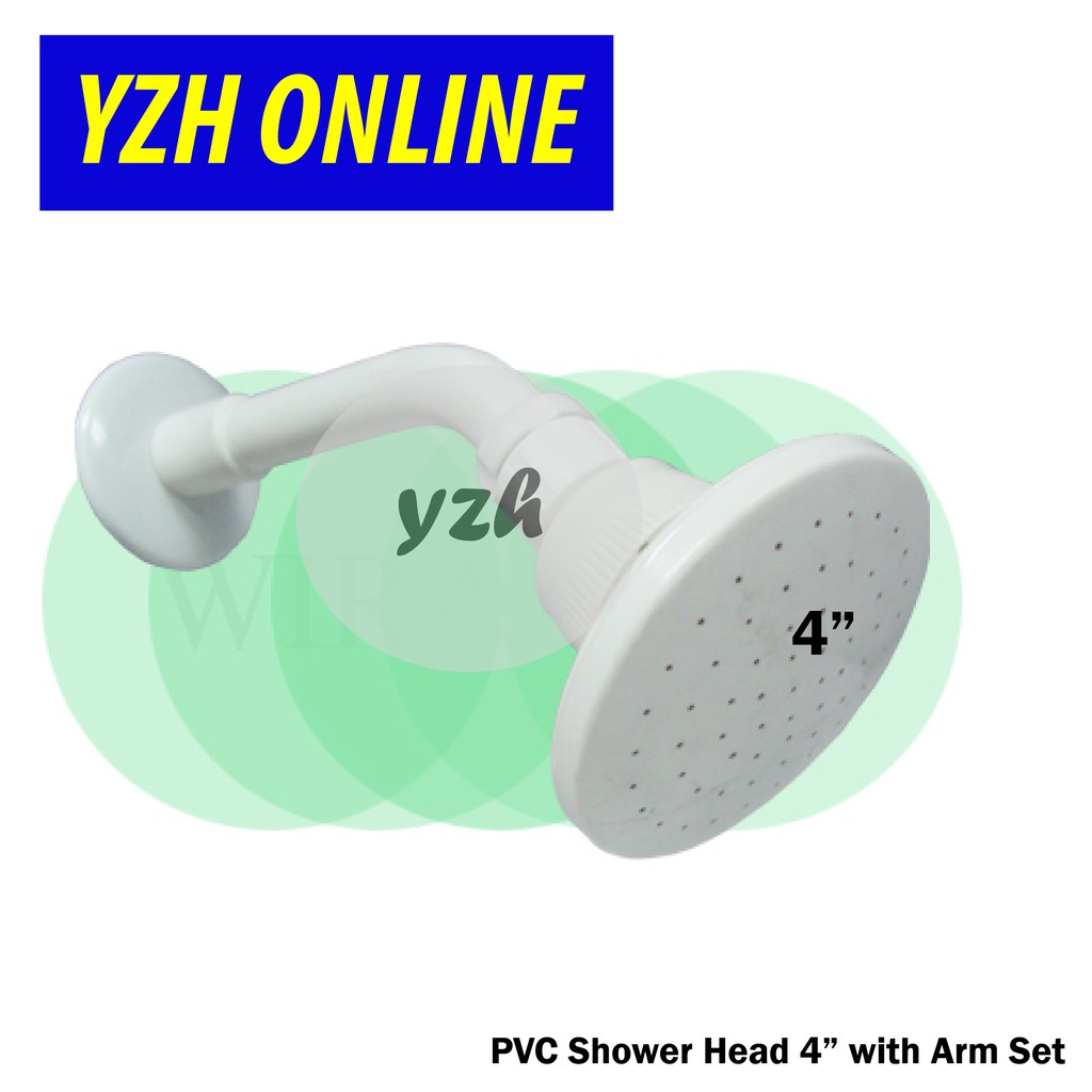 PVC Shower Head 4" with Arm set Shopee Malaysia