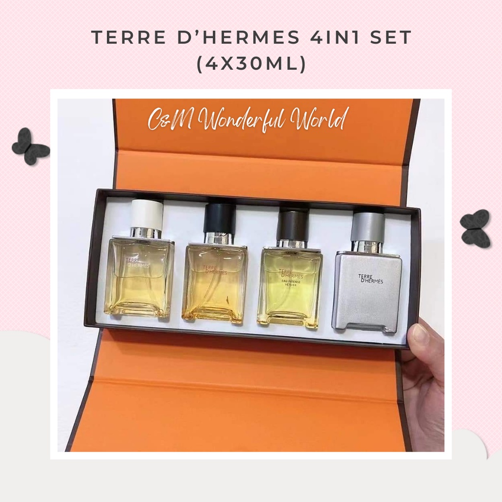 Terre d'Hermes 4in1 Set (4x30ML) with Paper Bag Pocket Perfume