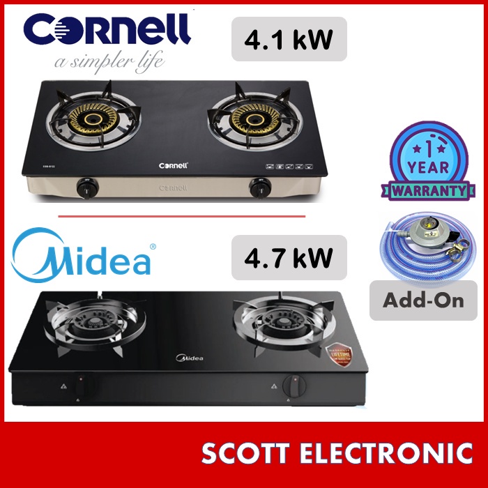 khind Cornell Glass Top Gas Stove Midea Glass Top Gas Stove Dapur Gas