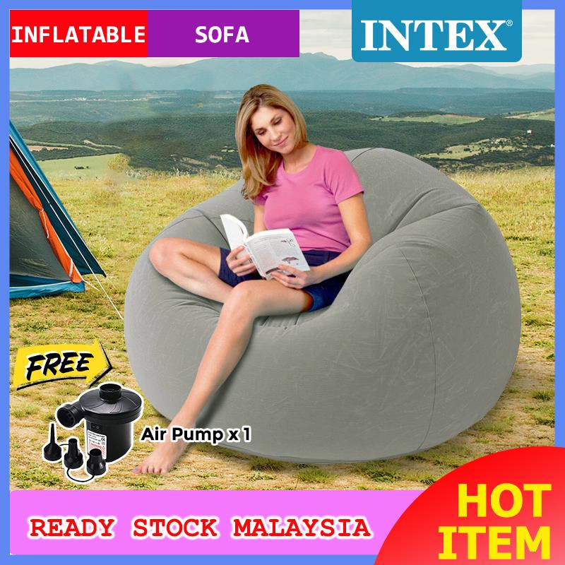 INTEX 68579 Beanless Bag Chair Inflatable Lazy Sofa Lounge Chair Indoor