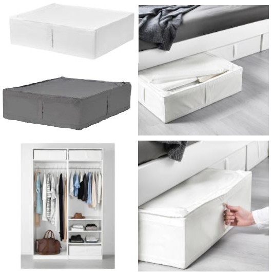 IKEA SKUBB Underbed Storage Box / Wardrobe Storage Case , WHITE / Dark