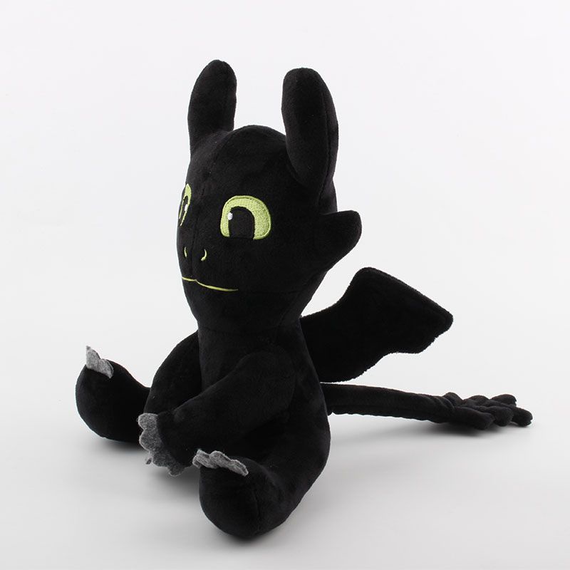 New To How Train Your Dragon 3 Plush Toy Light Fury Black Toys