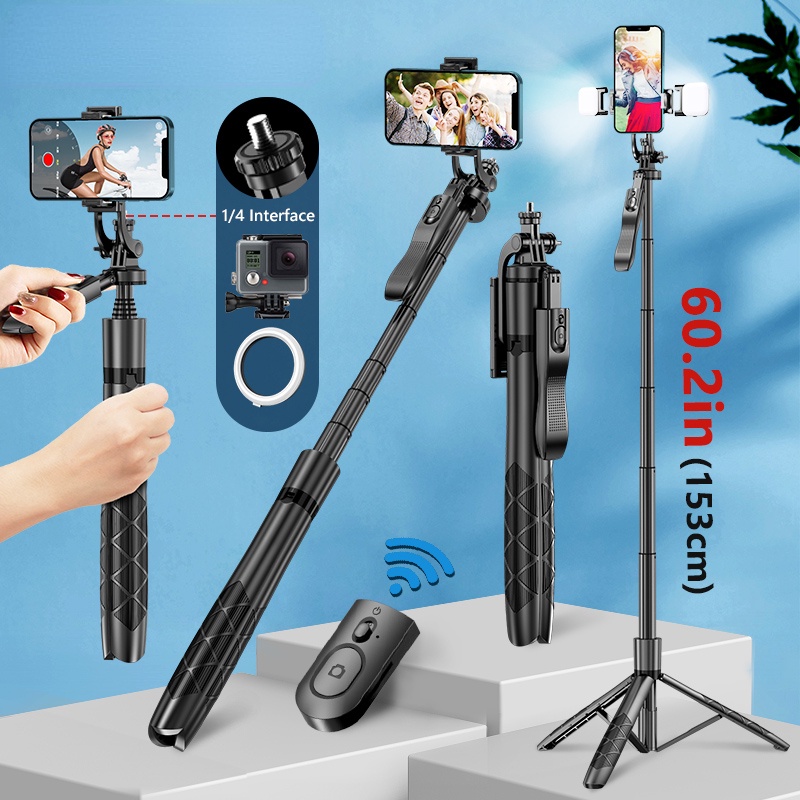 L16 1530mm Wireless Selfie Stick Tripod Stand Foldable Monopod for