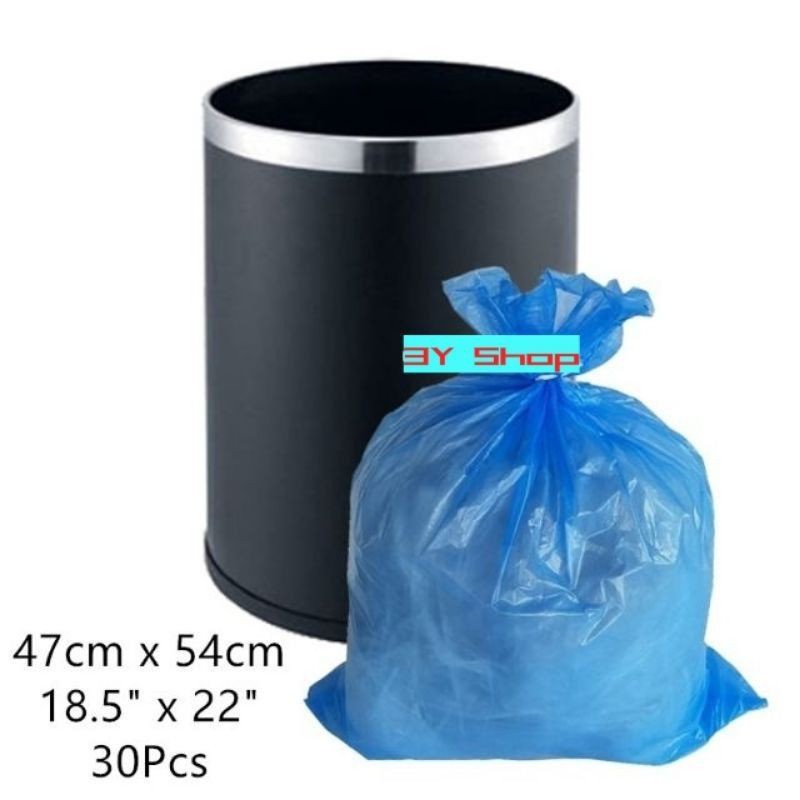 Garbage bag bluesmall (30pcs)47cm x 54cm/plastic Sampah biru Shopee