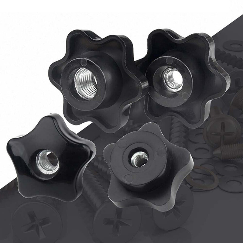 4/8pcs M8 Star Shape Through Hole Knob Female Thread Nut Hand Knobs