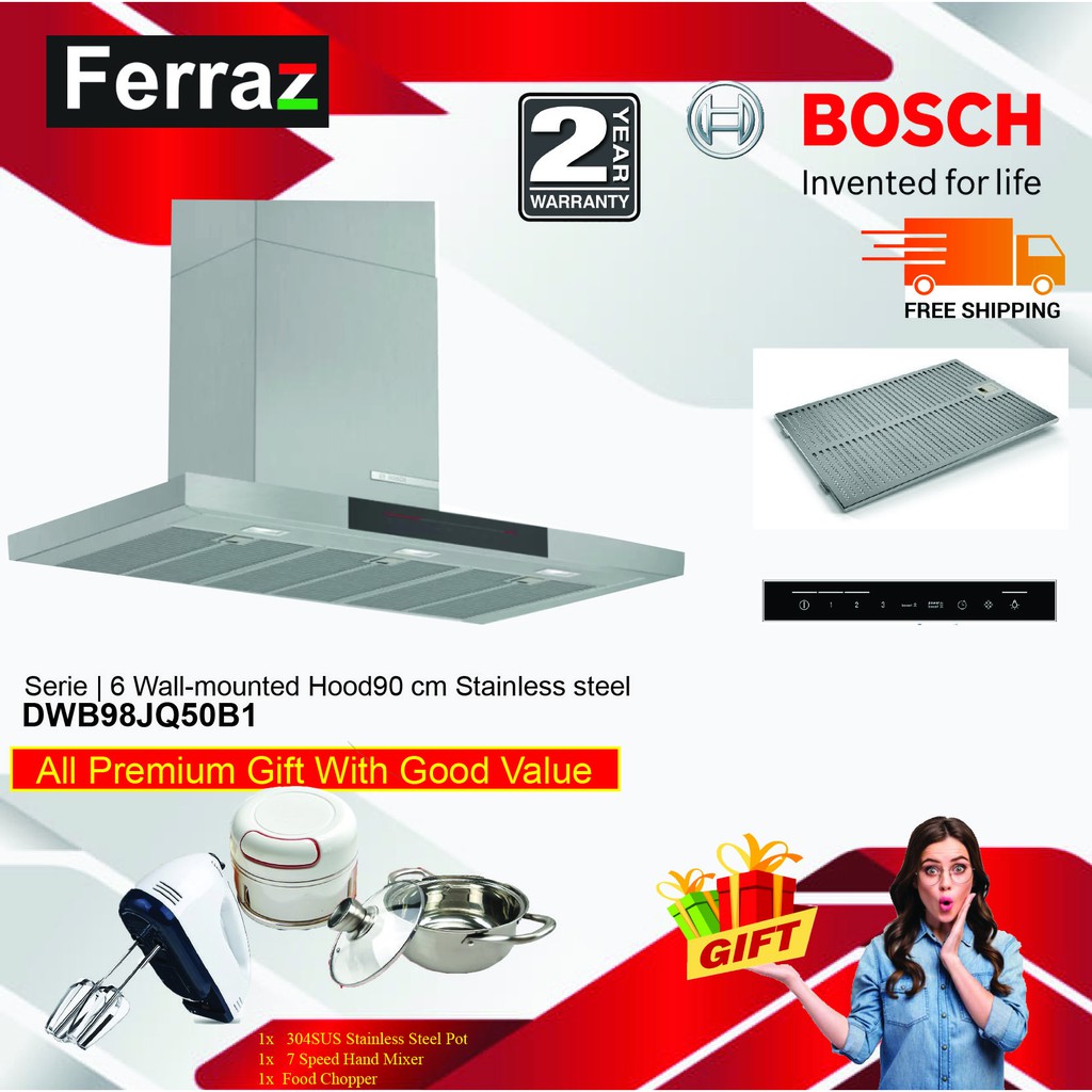 Bosch DWB98JQ50B Series 6 Cooker Hood / Bosch DWB98JQ50B Series 6