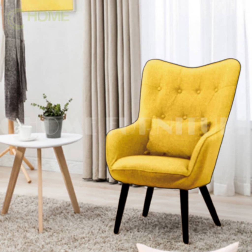 C HOMEPremium Modern Wing Chair Upgraded European Nordic Armchair
