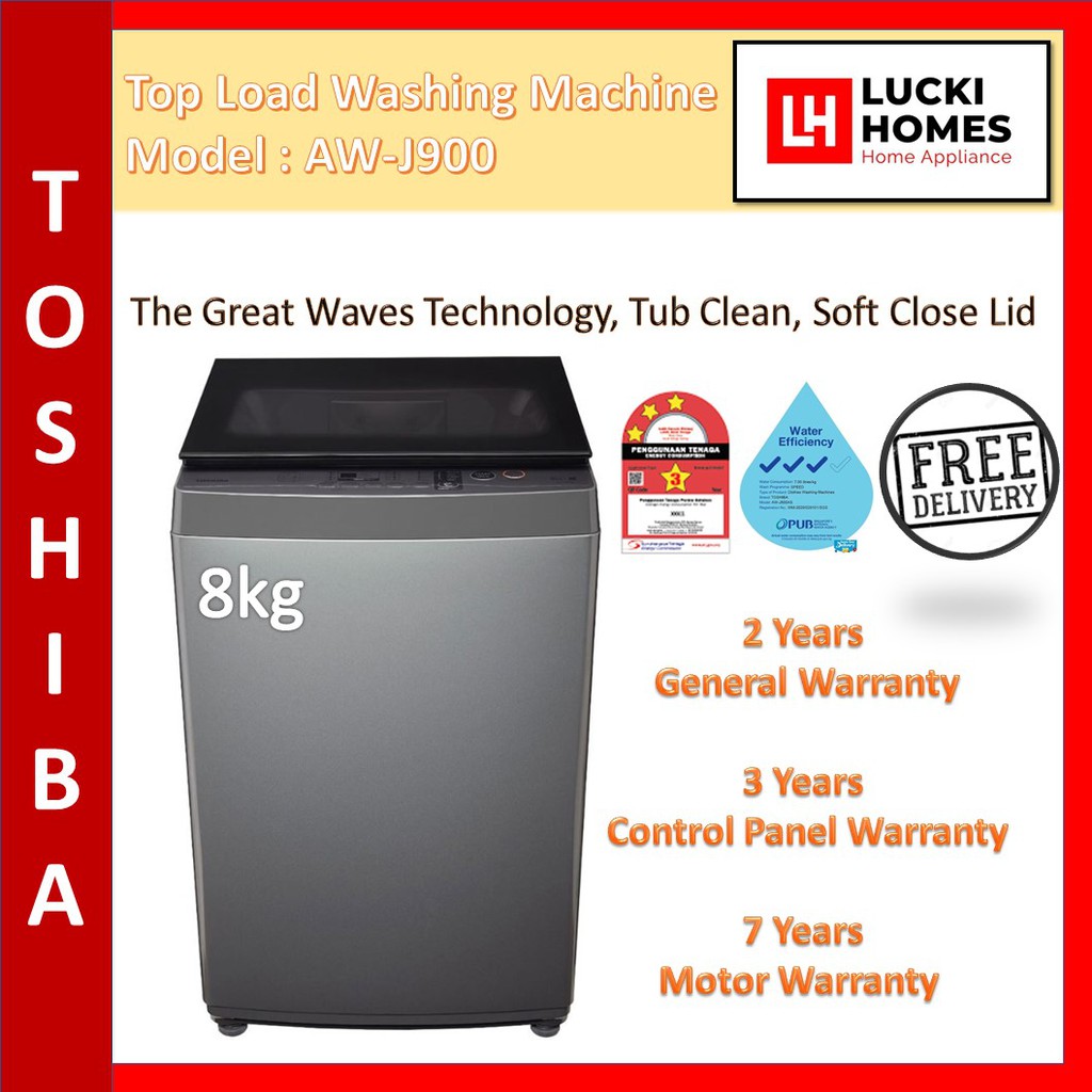 Toshiba 8kg Free Delivery The Great Waves Technology, TubClean, Soft