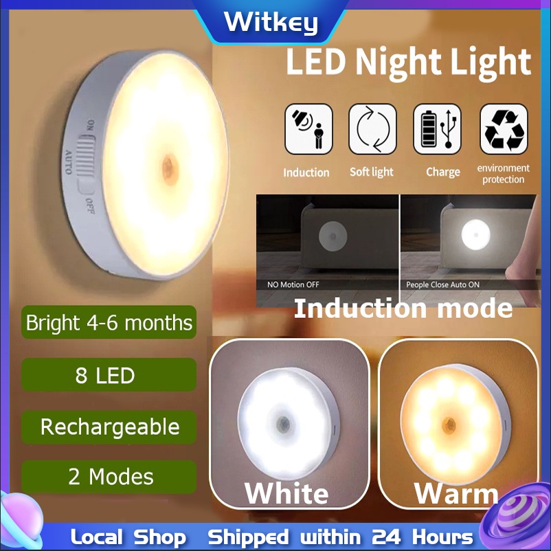 [Warm /White] Mini LED Night Light Sensor Night Light Lampu