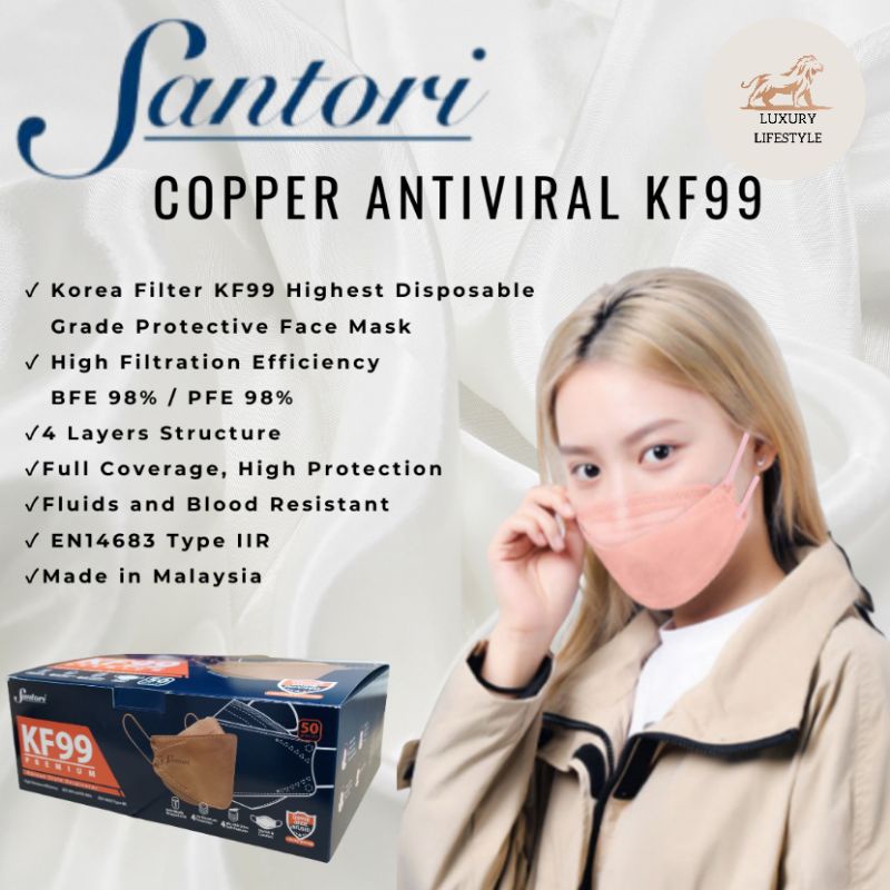 Santori Copper Oxide KF99 Medical Mask Surgical Mask KF94 KN95 Surgical