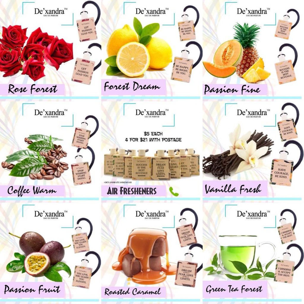 🔥PEWANGI KERETA🔥De'xandra Air Freshener & Car Perfume 10ml (100