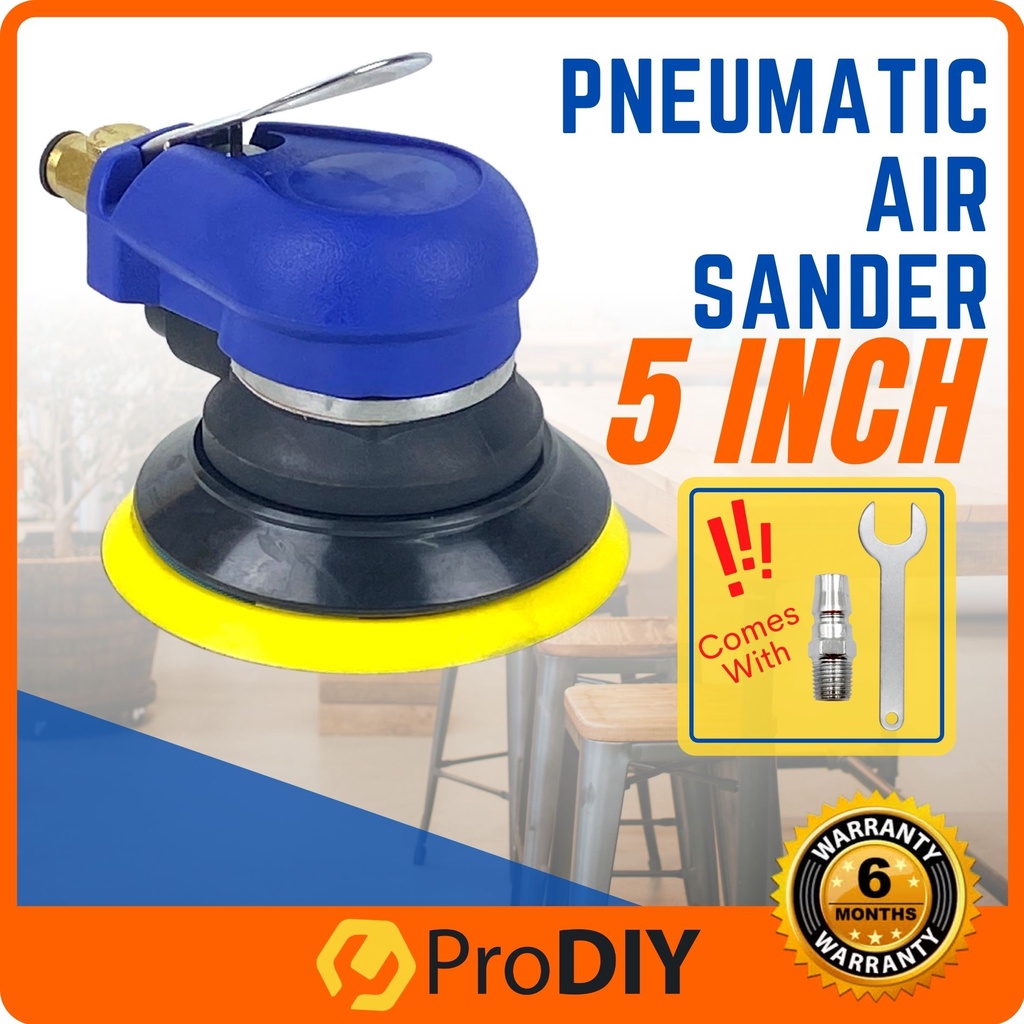 5 Inch Air Sander Vacuum Palm Random Orbital Pneumatic Round Sander