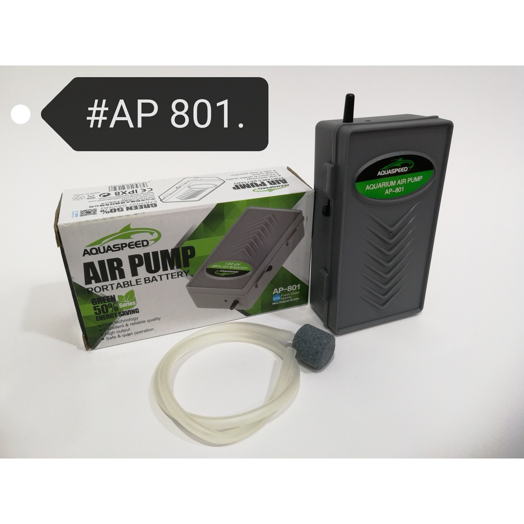 AP801 AquaSpeed Battery Air Pump Portable Aquarium Fish Fishing Pam