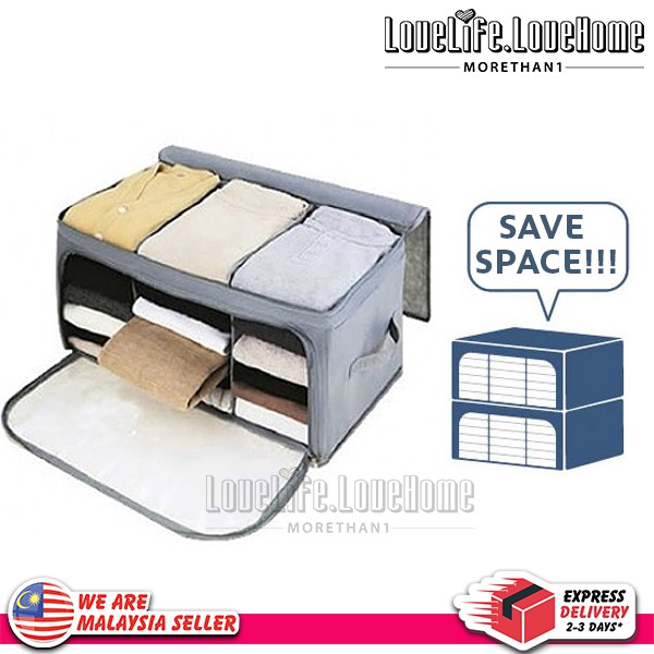 Large Capacity Zipper Storage Bag for Blanket, Clothes, Bedding