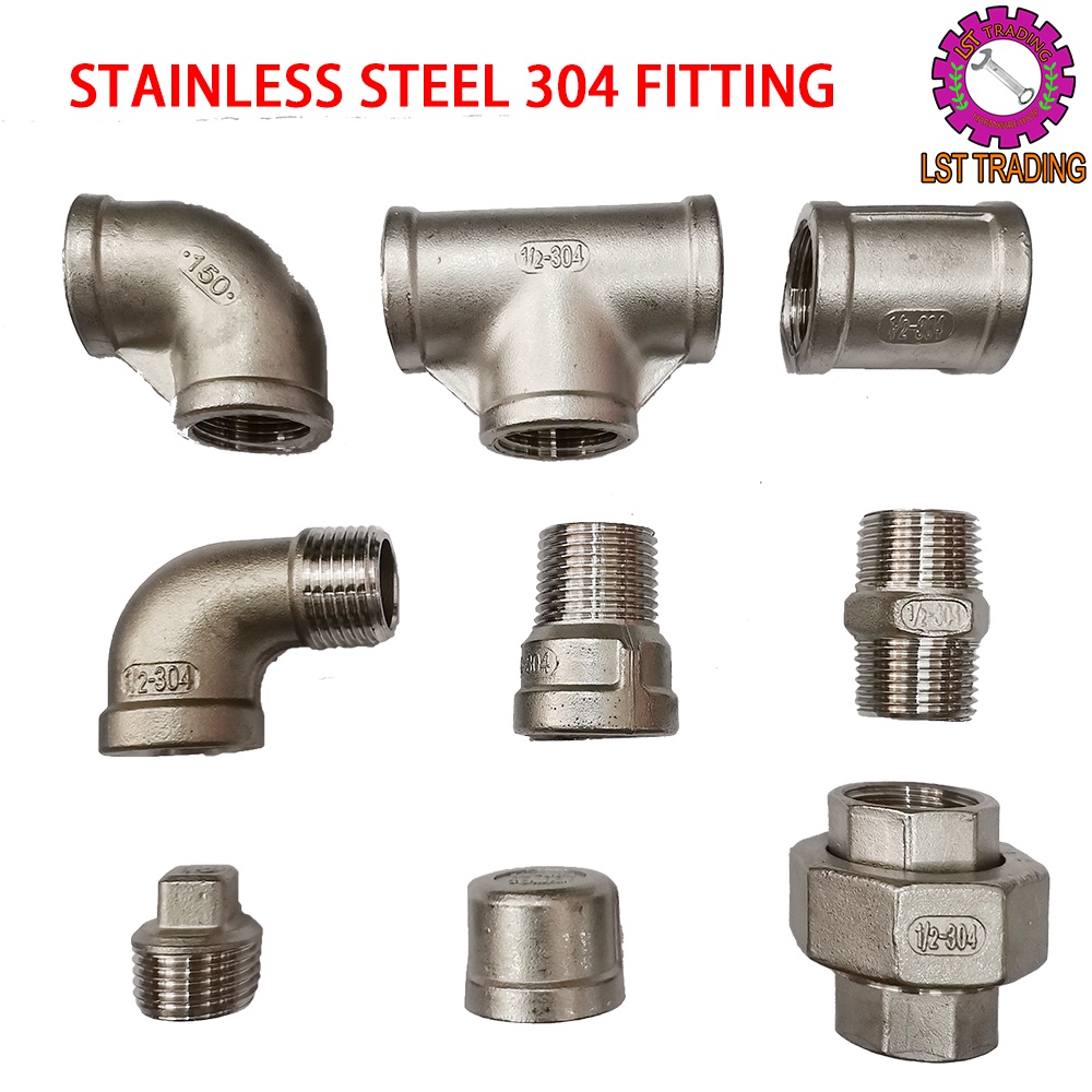 [READY STOCKS] STAINLESS STEEL 304 1/2" PIPE FITTING / STAINLESS STEEL