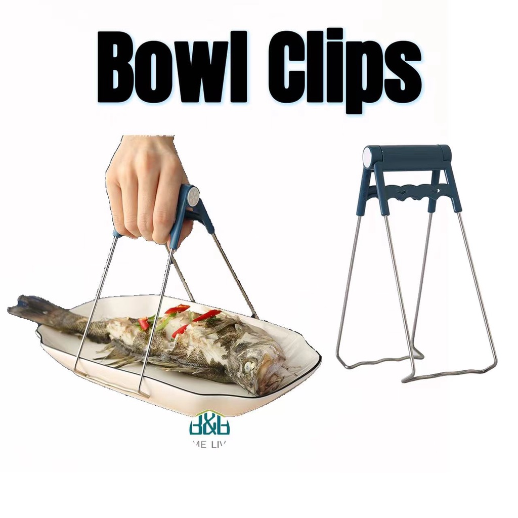 Kitchen Folding Hot Dish Plate Clip Plate Tongs Bowl Clamps Pan Dish