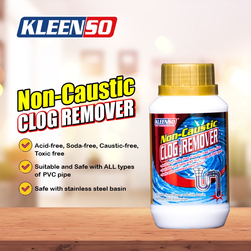 Kleenso Non Caustic Clog Remover Powder Soda Free Toxic Free Acid Free Pipe Clog Remover Drain
