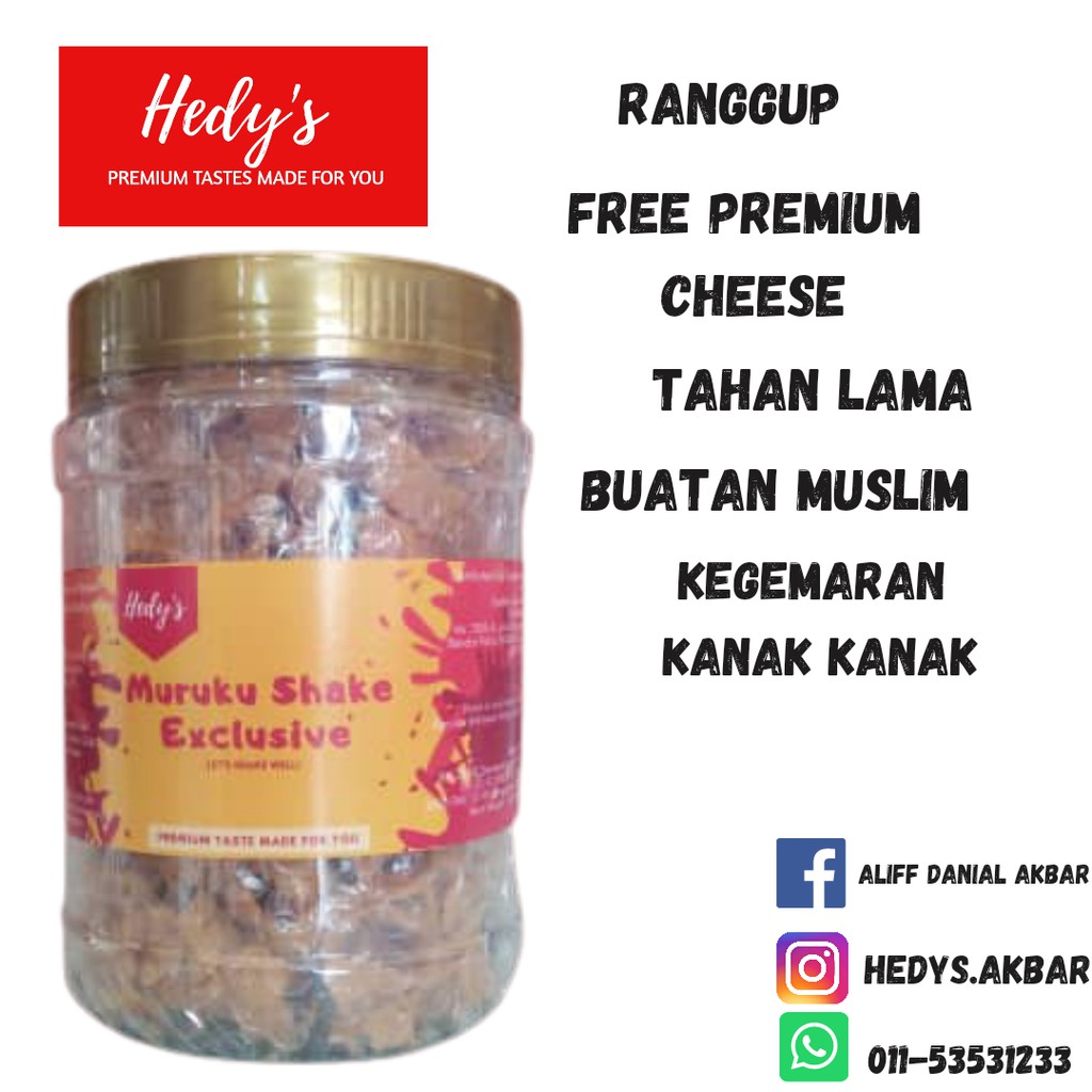 MURUKU SHAKE EXCLUSIVE/SEDAP/RANGGUP/TAHAN LAMA/ENAK/FREE CHEESE/KUDAP