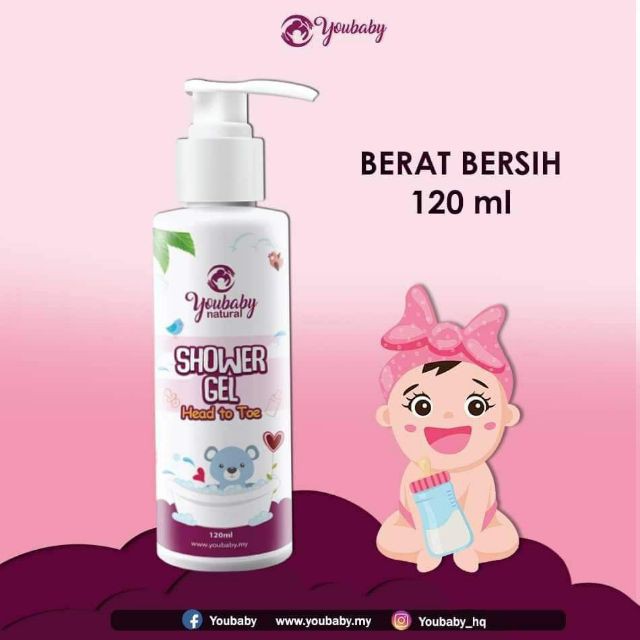 YOUBABY NATURAL SHOWER GEL HEAD TO TOE 120ML Shopee Malaysia
